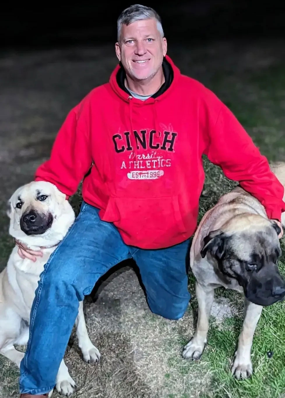 Dr. Robert Simer with his two dogs